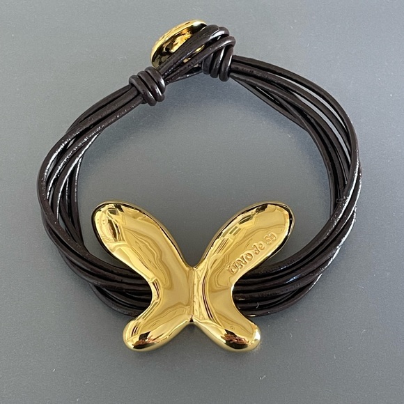 UNO de 50 Bracelet • Butterfly effect • Gold plated • Size M - Picture 4 of 14